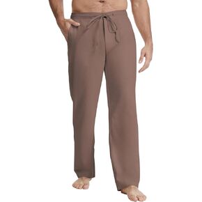 LETAOTAO Tall Linen Pants for Men 32/34/36/38 Inseam Summer Yoga Beach Long Trousers Relaxed Fit Straight Legs in Kuwait