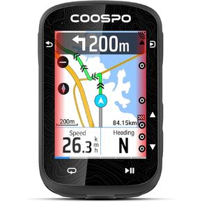 COOSPO Color Touchscreen GPS Bike Computer CS600, Wireless IPX7 Waterproof Cycling GPS Speedometer with Bluetooth/ANT+, Backlight Route Navigation, Support Bike Radar & 36H Battery Life in Kuwait