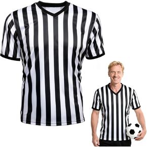 Referee Shirt, Basketball Referee Shirt Men, Ref Shirt V-Neck Men’s & Women’s Short Sleeve Referee Costume in Kuwait