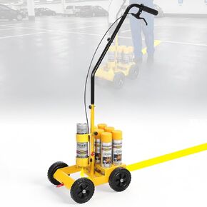 Parking Lot Striping Machine, 2-4 inch Adjustable Stripe Width, Striping Line Marking Machine Compatible with Professional Inverted Striping Spray Paint, Designed for Fast Accurate Marking in Saudi Arabia