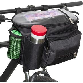 حقيبة كبيرة لمقود الدراجة، حقيبة تخزين أمامية كبيرة للدراجة، حقيبة شفافة مقاس 9 بوصات مع حزام كتف in Kuwait