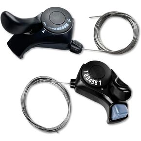 7 Speed Shifter，3X7 Thumb Gear Shifters One Pair TX-30 Lever and Set，Shift Lever，Transmission Bike Gear Shifter Bike Parts Accessories Outdoor Mountain Bicycle for Road City Mountain Bike in Saudi Arabia