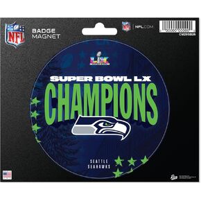 Rico Industries NFL Football Seattle Seahawks 2026 Super Bowl LX Champions Badge Magnet - for Car, Fridge in Saudi Arabia