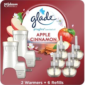 مجموعة أدوات إعادة تعبئة معطر الهواء من Glade PlugIns، الزيوت المعطرة والزيوت العطرية للمنزل والحمام، نسيم هاواي، 4.02 أونصة سائلة، 2 جهاز تدفئة + 6 عبوات إعادة تعبئة in Kuwait