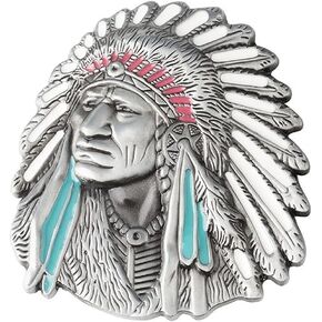 Native American Indian Chief Belt Buckle for Men, Indian Tribal Chief Belt Buckle, Retro Casual Western Cowboy Style. in Saudi Arabia