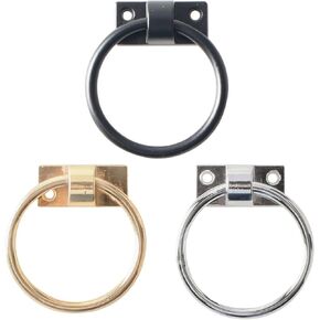 Drawer Ring Pull Handles, Zinc Alloy Ring Door Knocker and Pull Handle for Front Door and Furniture Multicolor(Silver) in Saudi Arabia