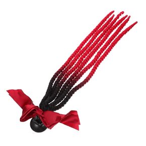 GARVALON Helmet Dreadlocks Decoration with Ponytail Adornment for Motorcycle Cycling and Skate Helmets Easy Install Suction Cup Design Durable and Reusable Accessory Black and Red in Kuwait