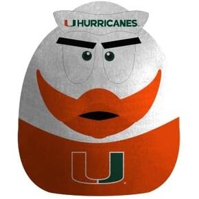 NCAA Miami Hurricanes Plushie Mascot Pillow with Features in Kuwait