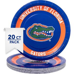 Desert Cactus University of Florida Paper Plates UF Gators 20 Count 9 inch Round Plates for Tailgates, Parties, Graduation and Events (Design A) in Kuwait