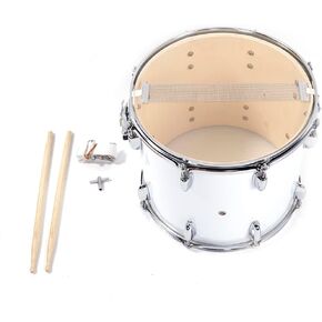 14 x10 inches Marching Drum, Snare Drums Suitable for Students with Pair of Drumsticks, Key, and Strap (White) in Kuwait