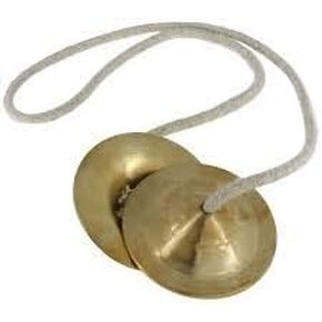 Manjeera Hand Cymbals for Pooja, Brass, 3.5 Inch, 1 Pair, Indian Musical Instrument with String in Kuwait