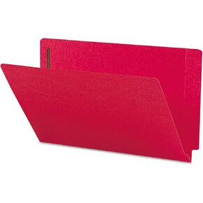 Smead End Tab Fastener File Folder, Shelf-Master® Reinforced Straight-Cut Tab, 2 Fasteners, Legal Size, Red, 50 per Box (28740) in Kuwait