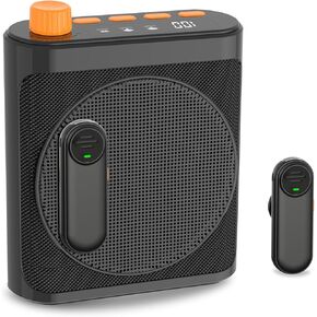 Voice Amplifier Wireless Microphone with Magnetic Lavalier, Portable Voice Amplifier for Teachers with 2 Mic, Rechargeable Bluetooth Speaker System for Classroom, Yoga, Meetings, Speeches in Kuwait