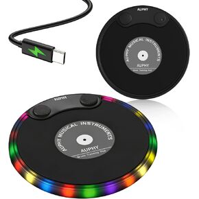 LED Drum Practice Pad with 5 Modes, Bluetooth Speaker, Headphone Jack & Built-in Metronome, Portable Quiet Electric Drum Set for Beginners/Professionals, Ideal Gift for Drummers in Kuwait