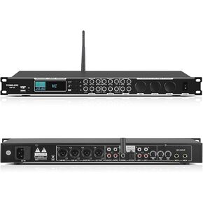 Karaoke Processor System, Digital Pre-Stage Effector Vocal Effects Preamp KTV Mixer Equalizer with 4-level FBX, Anti-Howling Microphone Sound Audio Processor w/USB Bluetooth Optical Audio Input in Kuwait