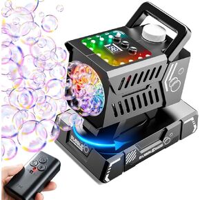 جهاز تحكم عن بعد لآلة الفقاعات، دوران تلقائي و11 مصباح RGB، بطارية قابلة لإعادة الشحن 1800 مللي أمبير في الساعة، شحن USB-C، فقاعات عملاقة للأطفال، وحفلات الزفاف، وحفلات أعياد الميلاد، والأنشطة الخارجية in Kuwait