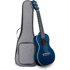 Ranch Concert Ukulele - مجموعة Ukelele الاحترافية للمبتدئين مقاس 23 بوصة مع 12 درسًا عبر الإنترنت، وحقيبة الحفلة، وموالف، وحزام، ومجموعة سلاسل Aquila in Kuwait