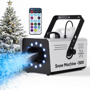 ماكينة ثلج UPGREY بقدرة 1500 وات للاستخدام في الهواء الطلق وفي الداخل، صانع ثلج مزيف للحفلات مع مصباح LED وجهاز تحكم عن بعد in Kuwait