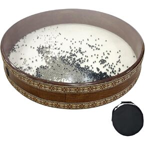 Ocean Drum, 18’’ Wave Drum Simulates Ocean Wave Sounds, Relaxation Sound Healing Instrument Ideal For Yoga Meditation, Goatskin & Transparent Polyester Drumhead in Kuwait