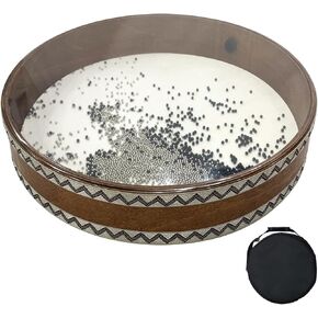 Ocean Drum, 18’’ Wave Drum Simulates Ocean Wave Sounds, Relaxation Sound Healing Instrument Ideal For Yoga Meditation, Goatskin & Transparent Polyester Drumhead in Kuwait
