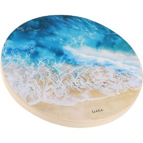 LIEKE Wooden Ocean Drum 14.7 Inch Sea Wave Drum Sound Healing Instrument for Meditation Yoga Therapy Relaxation in Kuwait