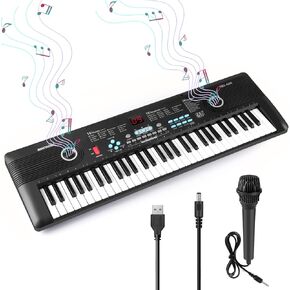 61 keys keyboard piano, Electronic Digital Piano with Built-In Speaker Microphone, Portable Keyboard Gift Teaching for Beginners, electric piano for kids in Kuwait