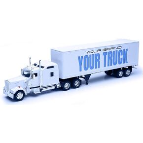Shop72 Toys, Personalize Diecast Trucks as Gifts for Truckers Friends or Employees with Your Logo, Toy Truck with Trailer, Replica Peterbilt Model 387, 1:43 Scale, Long Hauler in Kuwait