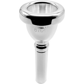 قطعة فم توبا مطلية بالفضة 120S من Missmore - قطعة فم ثقيلة الوزن بدرجة احترافية للحفلات الموسيقية وفرقة المسيرة - عرض وراحة معززة (يناسب معظم أنواع التوباس) in Kuwait