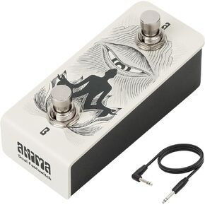Anima Dual Footswitch Pedal - Dual Momentary TRS Footswitch Controller for Guitar Pedals, Passive Design, Includes TRS Cable, Compact Pedalboard Switch (Anima Khaki) in Kuwait