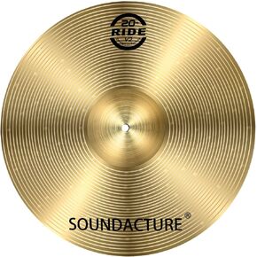 صنج الركوب مقاس 20 بوصة لمجموعة الطبول - صنج الركوب التقليدي مع جرس شفاف وبينغ. مجموعة طبول متينة للمبتدئين والتمرين in Kuwait