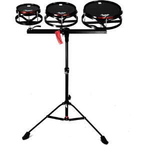 مجموعة طبول روتو توم، ضبط سريع وسهل بدون أدوات، درجة صوت متغيرة، نغمات متنوعة، تركيب سريع، ثلاثة طبول على حامل مخصص، ارتفاع قابل للتعديل. مع حامل 6 بوصات 8 بوصات 10 بوصات in Kuwait