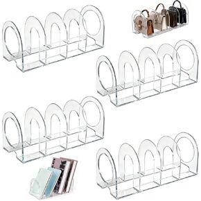 4 Pack Clear Acrylic File Organizer, Desktop File Sorter Purse Handbag Divided Organizer for Book, Envelopes, Mail, Document, Notebook, Office Supplies in Kuwait