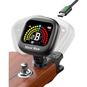 New bee Guitar Tuner Rechargeable, 360° Rotatable Clip On Tuner with Color Screen, Fast & Accurate Chromatic Tuning for Guitar, Bass, Ukulele, Violin, Cello in Kuwait
