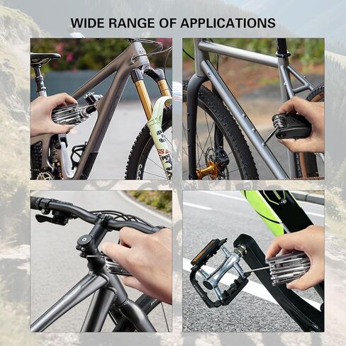 16-in-1 Bike Multi Tool Kit, Compact Portable Bicycle Repair Kit with Hex Keys, Screwdrivers, Socket Wrench & Tire Levers, for Emergency Fixes On The Go, MTB, Road Bike Maintenance in Kuwait