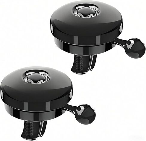 أجراس الدراجة معدنية بالكامل مكونة من قطعتين من أبواق ركوب الدراجات، صوت رنين عالٍ، سهلة التركيب، ملحقات الدراجة in Kuwait