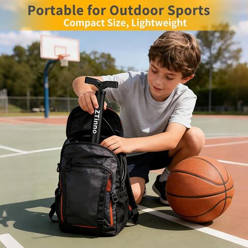 Floor Bike Pump Portable, Classic Bicycle Pump, Portable Bike Tire Pump with Dual Presta & Schrader Valves, Attached Ball Needles, Bike Air Pump for Bike Tires, Balls in Saudi Arabia