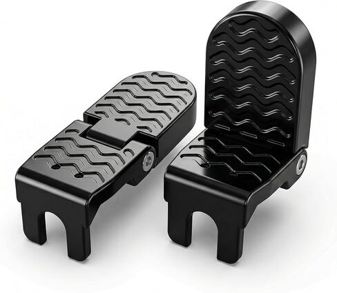 Heavy Duty E-Bike Foot Pegs, Foldable Rear Pedals for Passenger, Manganese Steel Reinforced Aluminum Bike Footrests with 15mm U-Slot & Anti-Slip for E-Bike, Mountain Bike, Folding Bicycle in Saudi Arabia