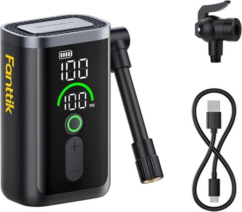 Fanttik X11 Ace Mini Bike Pump, 21s Fast Inflate Bicycle Pump with Gauge, 150PSI Electric Air Pump Portable with Presta and Schrader Valve for Mountain Bike, Road Bike, Electric Bike, MTB in Saudi Arabia