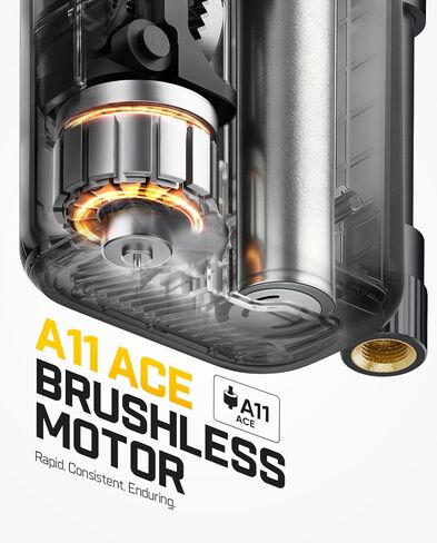Fanttik X11 Ace Mini Bike Pump, 21s Fast Inflate Bicycle Pump with Gauge, 150PSI Electric Air Pump Portable with Presta and Schrader Valve for Mountain Bike, Road Bike, Electric Bike, MTB in Saudi Arabia