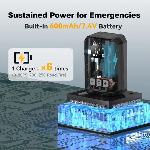 مضخة دراجة كهربائية صغيرة AS260PRO، مضخة دراجة محمولة بقوة 120 رطل لكل بوصة مربعة مع مقياس وإيقاف تلقائي، قابلة لإعادة الشحن عبر USB-C، نفخ دقيق لصمامات بريستا/شريدر، دراجة الطريق، MTB والدراجات النارية in Saudi Arabia