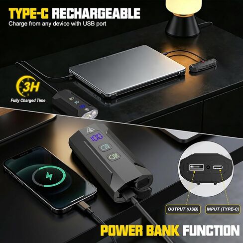 Bike Lights for Night Riding - 8000 Lumens Super Bright Bicycle Headlight Taillight, 5800mAh Rechargeable Bicycle Light with LCD Power Display, Waterproof 13 Modes Mountain Road Bike Light Set in Kuwait