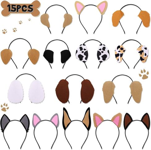 CiyvoLyeen 12 PCS Farm Barnyard Animals Ear Headbands for Petting Zoo Farmhouse Themed Birthday Party Favors Kids Toddlers Adults Costumes Dress-Up Party Supplies in Kuwait