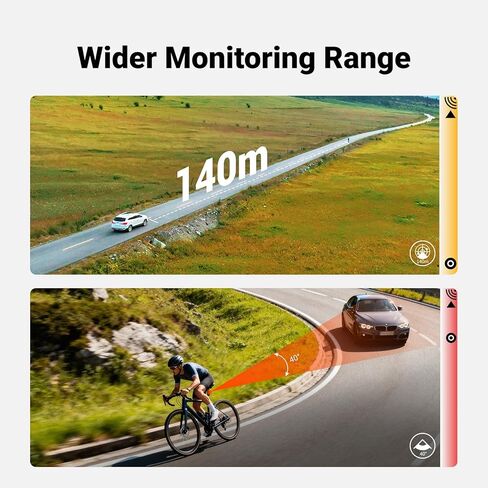 COOSPO TR70 Bike Radar Tail Light, Alerts for Vehicle in 140M, Auto Brake Highlight, 7 Lighting Modes, 40H Long Battery Life, Support APP/Garmin Cycling Computers Display for Road & MTB Cycling Safety in Kuwait