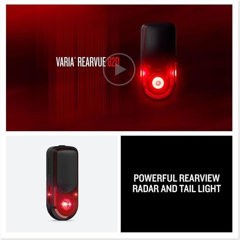 Garmin Varia™ RearVue 820، رادار الرؤية الخلفية المتقدم والضوء الخلفي، رؤية وتوعية معززة لراكبي الدراجات، تتبع متقدم للمركبة وإضاءة الفرامل، عمر بطارية يصل إلى 24 ساعة في وضع الفلاش النهاري in Saudi Arabia