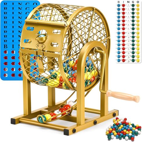 مجموعة ألعاب بنغو مقاس 12 بوصة من HVDI، 10 بطاقات بنغو قابلة لإعادة الاستخدام مع مجموعات بنغو بنوافذ منزلقة، كرات بنغو مطبوعة عالية الوضوح مع قفص وحقيبة تخزين للبالغين والحفلات العائلية الكبيرة ليلاً in Kuwait