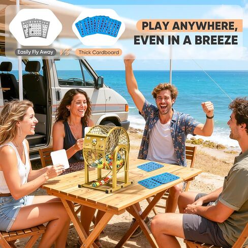 مجموعة ألعاب بنغو مقاس 12 بوصة من HVDI، 10 بطاقات بنغو قابلة لإعادة الاستخدام مع مجموعات بنغو بنوافذ منزلقة، كرات بنغو مطبوعة عالية الوضوح مع قفص وحقيبة تخزين للبالغين والحفلات العائلية الكبيرة ليلاً in Kuwait