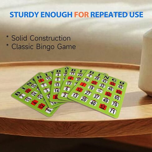 GSE Games & Sports Expert Jumbo Shutter Bingo Cards with Sliding Windows - Easy-Read Large Print Bingo Game Cards for Adults Large Group in Saudi Arabia