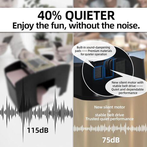 ماكينة خلط البطاقات الأوتوماتيكية لطابقين - ماكينة خلط كهربائية قابلة لإعادة الشحن وفائقة الهدوء للبوكر، وتكساس هولديم، وأونو، والبلاك جاك، وليلة الألعاب العائلية in Kuwait