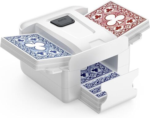 آلة خلط البطاقات الأوتوماتيكية، آلة خلط كهربائية لطابقين أو طابقين، ضوضاء منخفضة، آلة خلط البطاقات القابلة لإعادة الشحن والمحمولة للبوكر، UNO، لعبة ورق in Kuwait