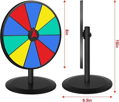 عجلة الروليت الدوارة مقاس 8 بوصة من عجلة الحظ تدور مع قلم مسح جاف لمشاركة الحفلات المنزلية، والمعارض التجارية، وأحداث الكرنفال، وحفلات أعياد الميلاد وحفلات الزفاف والدفء المنزلي in Kuwait